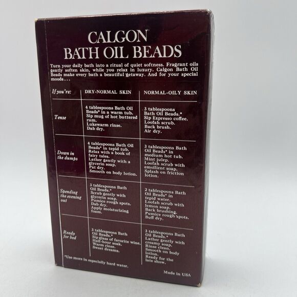 Vintage Calgon Bath Oil Beads Summer Nocturne 15 oz Discontinued HTF NEW 1980s - Picture 2 of 3